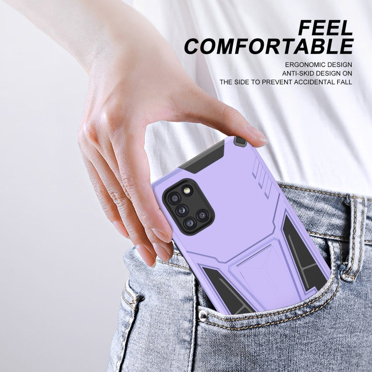 For Samsung Galaxy A31 Super V Armor PC + TPU Shockproof Case with Invisible Holder