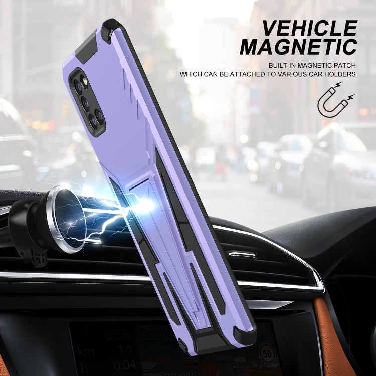 For Samsung Galaxy A31 Super V Armor PC + TPU Shockproof Case with Invisible Holder