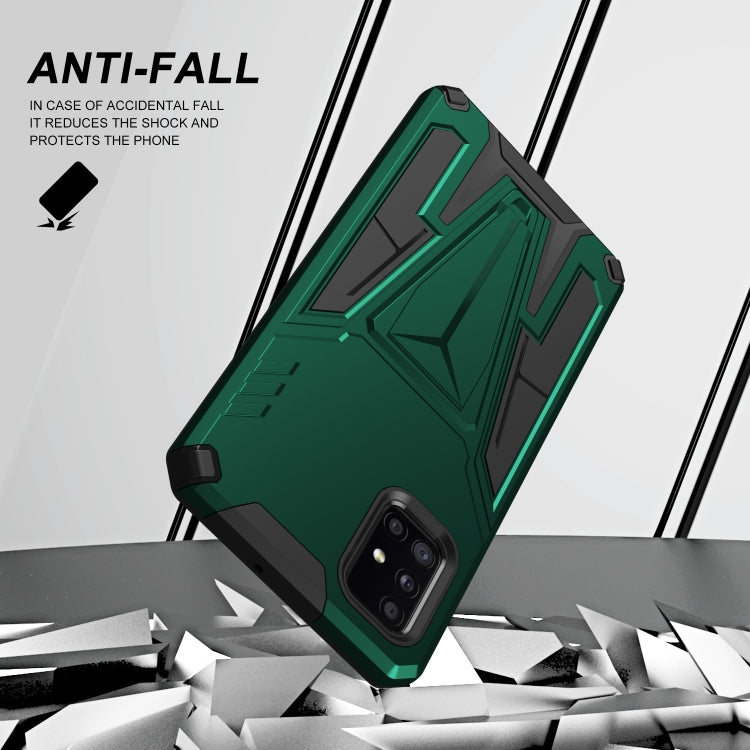 For Samsung Galaxy A71 Super V Armor PC + TPU Shockproof Case with Invisible Holder