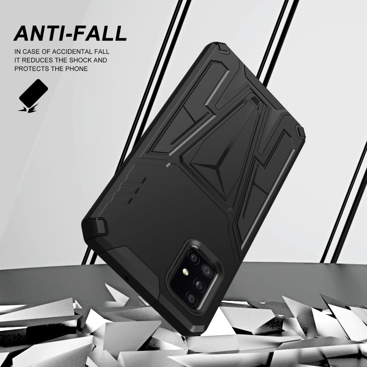 For Samsung Galaxy A71 Super V Armor PC + TPU Shockproof Case with Invisible Holder