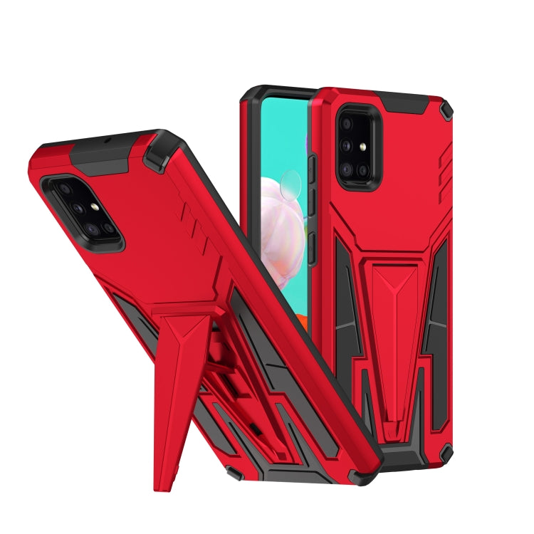 For Samsung Galaxy A71 Super V Armor PC + TPU Shockproof Case with Invisible Holder