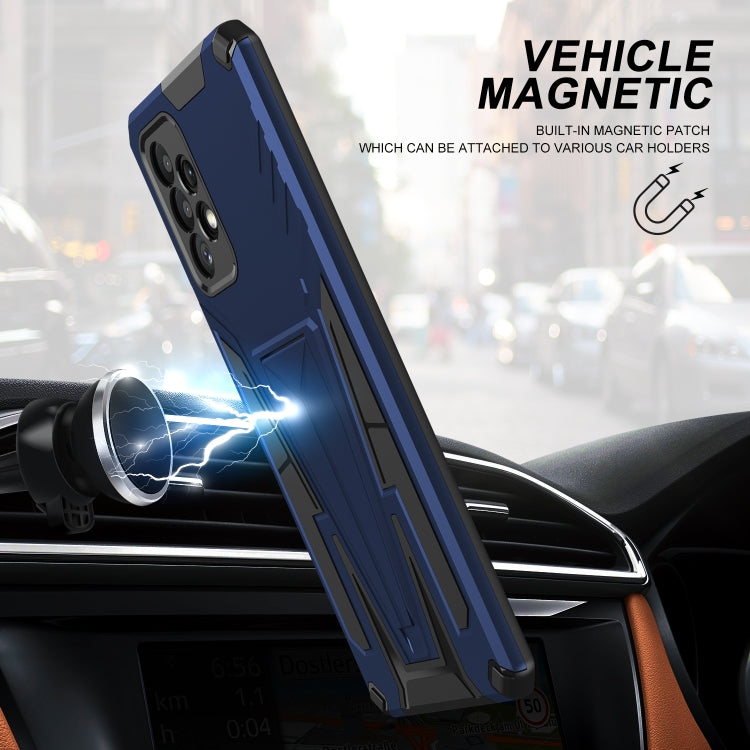 For Samsung Galaxy A71 Super V Armor PC + TPU Shockproof Case with Invisible Holder