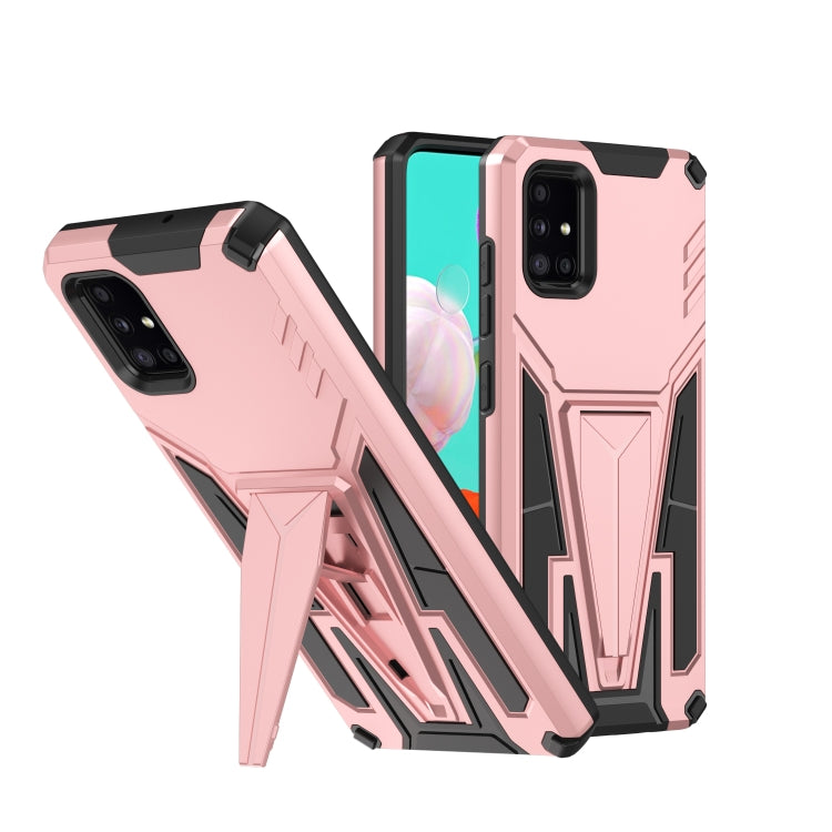 For Samsung Galaxy A71 Super V Armor PC + TPU Shockproof Case with Invisible Holder
