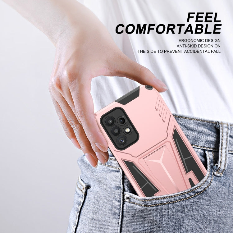 For Samsung Galaxy A71 Super V Armor PC + TPU Shockproof Case with Invisible Holder