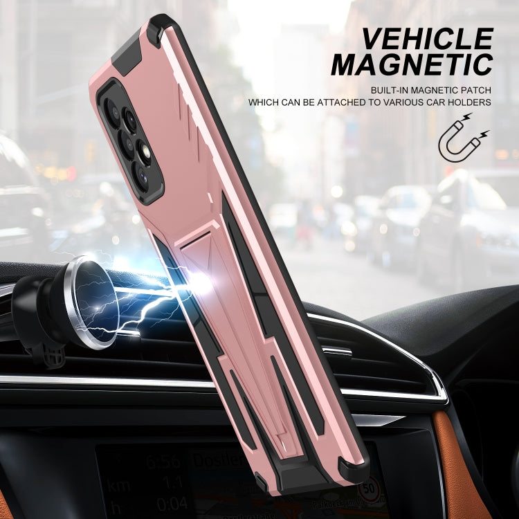 For Samsung Galaxy A71 Super V Armor PC + TPU Shockproof Case with Invisible Holder