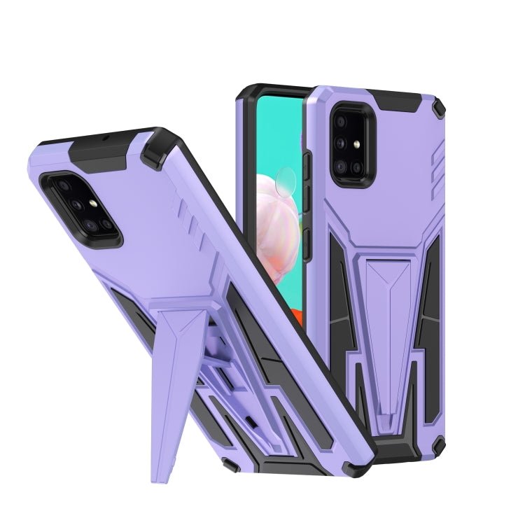 For Samsung Galaxy A71 Super V Armor PC + TPU Shockproof Case with Invisible Holder