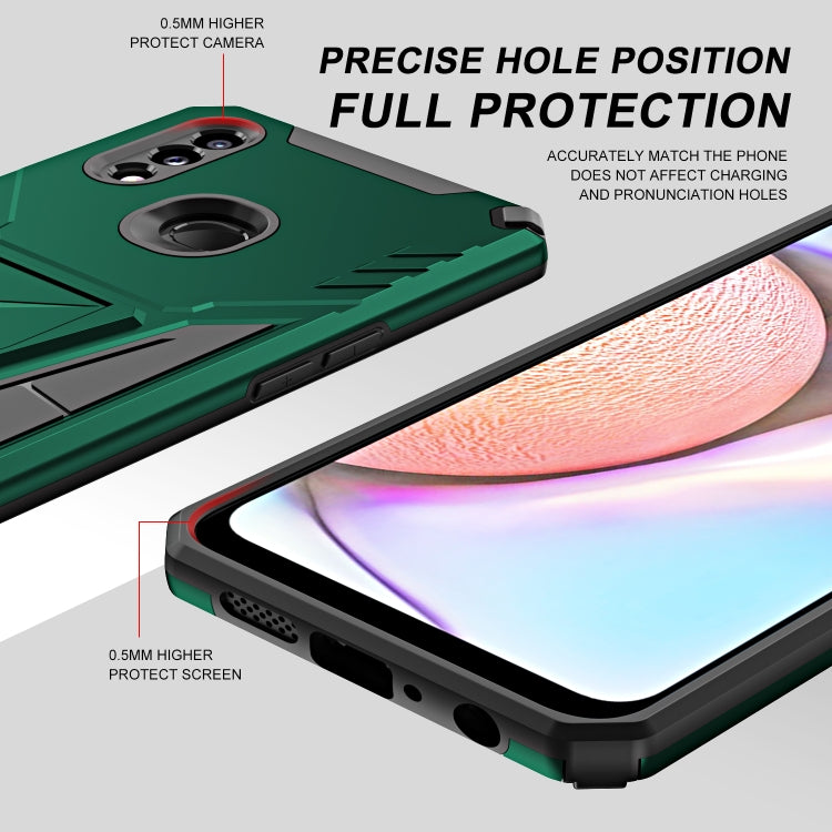 For Samsung Galaxy A10s Super V Armor PC + TPU Shockproof Case with Invisible Holder