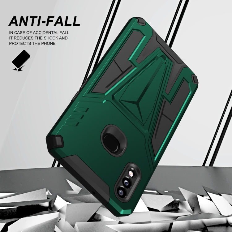 For Samsung Galaxy A10s Super V Armor PC + TPU Shockproof Case with Invisible Holder