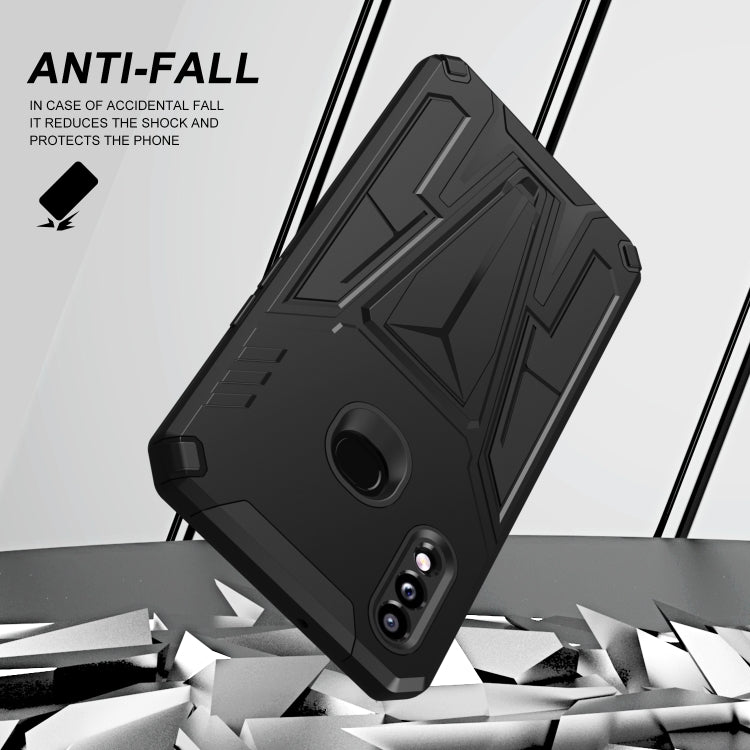 For Samsung Galaxy A10s Super V Armor PC + TPU Shockproof Case with Invisible Holder