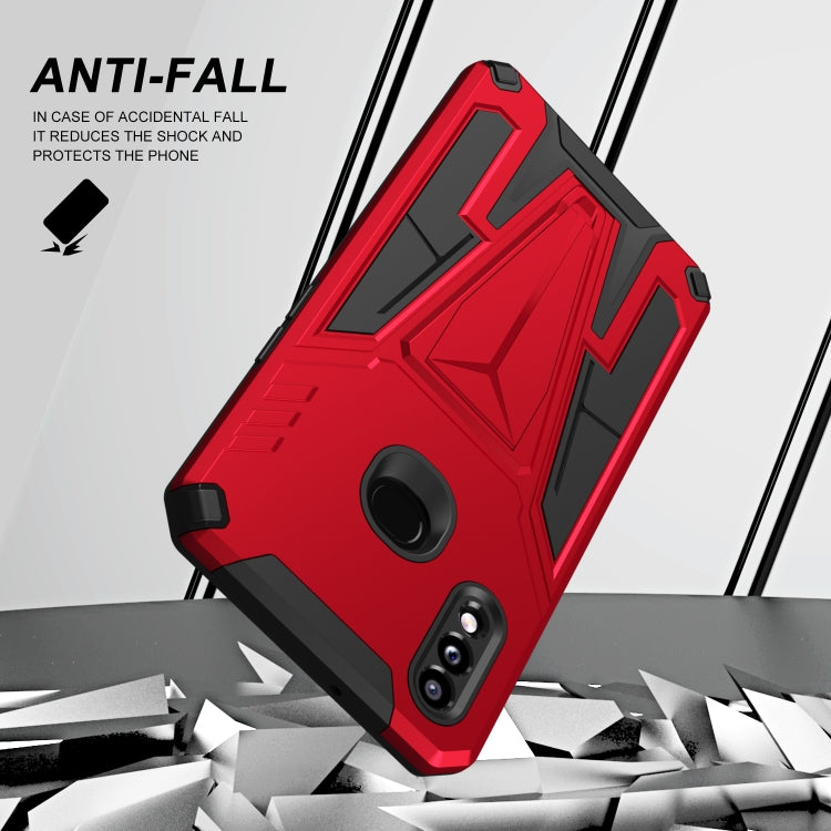 For Samsung Galaxy A10s Super V Armor PC + TPU Shockproof Case with Invisible Holder