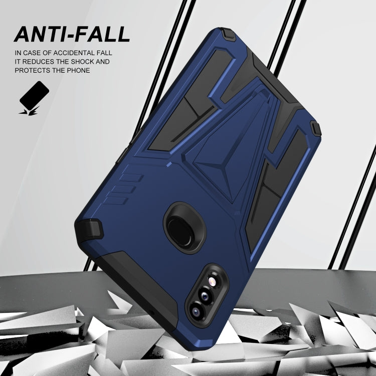 For Samsung Galaxy A10s Super V Armor PC + TPU Shockproof Case with Invisible Holder
