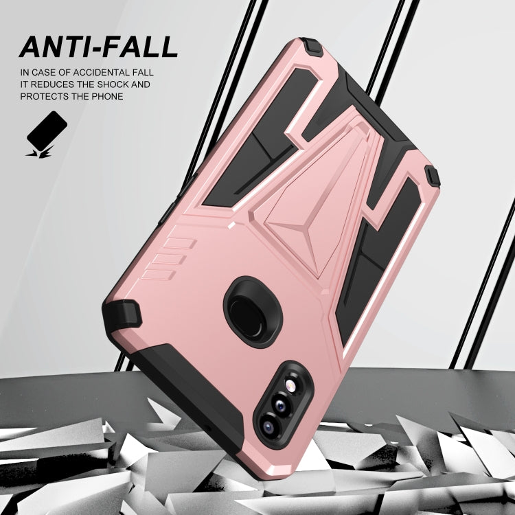 For Samsung Galaxy A10s Super V Armor PC + TPU Shockproof Case with Invisible Holder