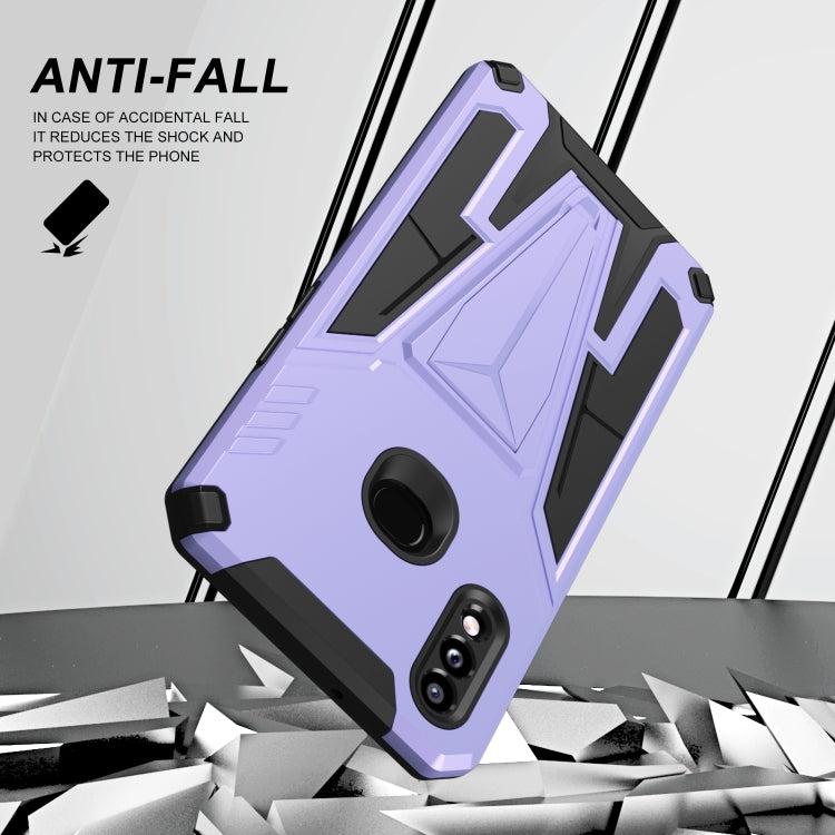 For Samsung Galaxy A10s Super V Armor PC + TPU Shockproof Case with Invisible Holder