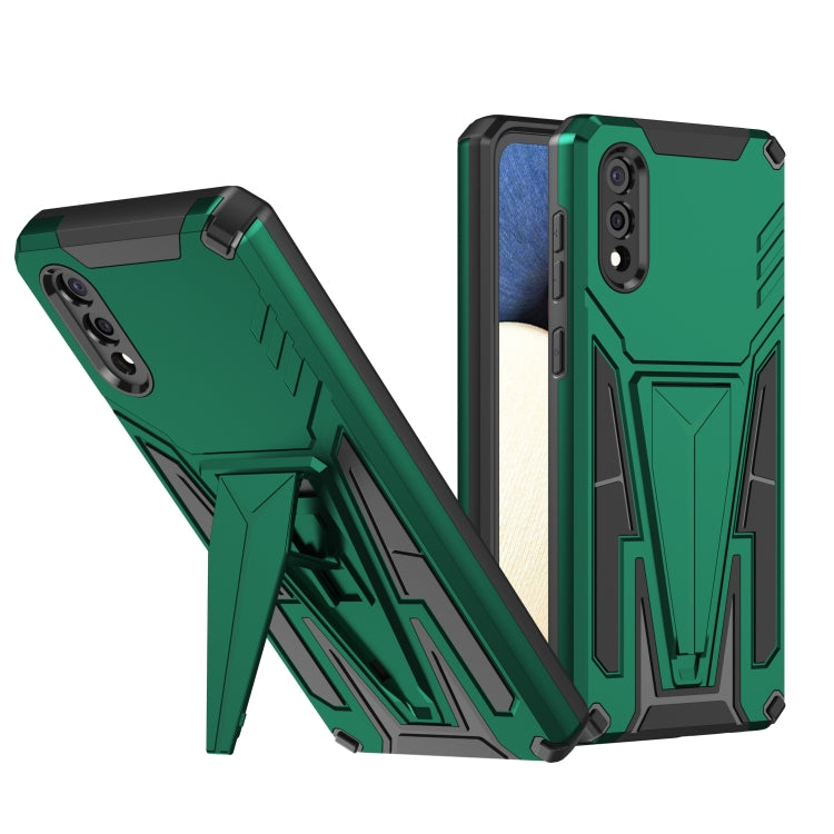 For Samsung Galaxy A02 Super V Armor PC + TPU Shockproof Case with Invisible Holder