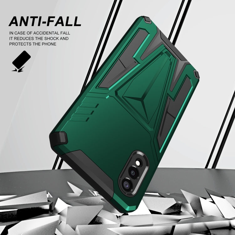 For Samsung Galaxy A02 Super V Armor PC + TPU Shockproof Case with Invisible Holder