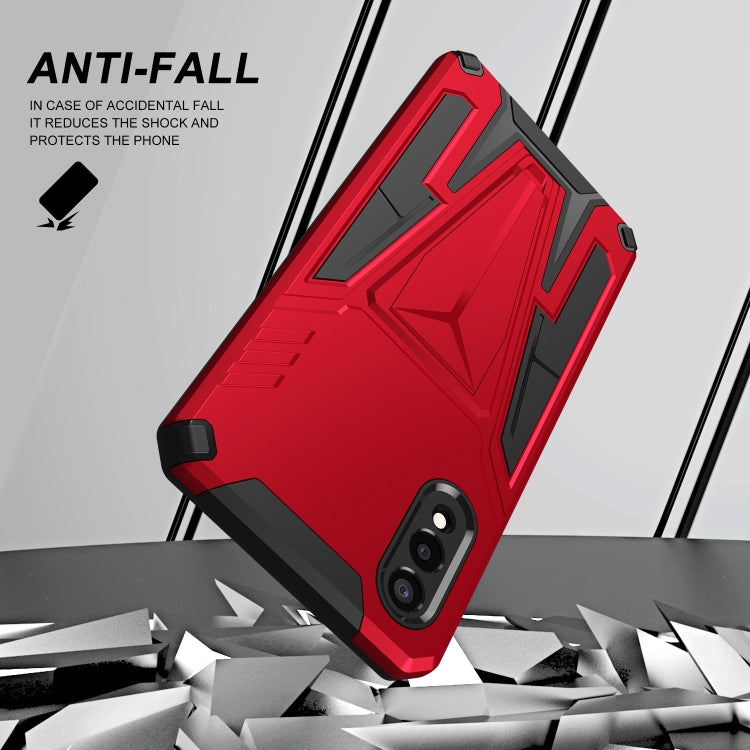 For Samsung Galaxy A02 Super V Armor PC + TPU Shockproof Case with Invisible Holder