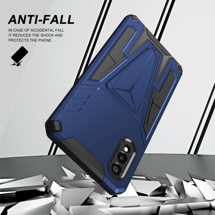 For Samsung Galaxy A02 Super V Armor PC + TPU Shockproof Case with Invisible Holder