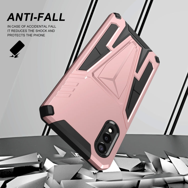 For Samsung Galaxy A02 Super V Armor PC + TPU Shockproof Case with Invisible Holder