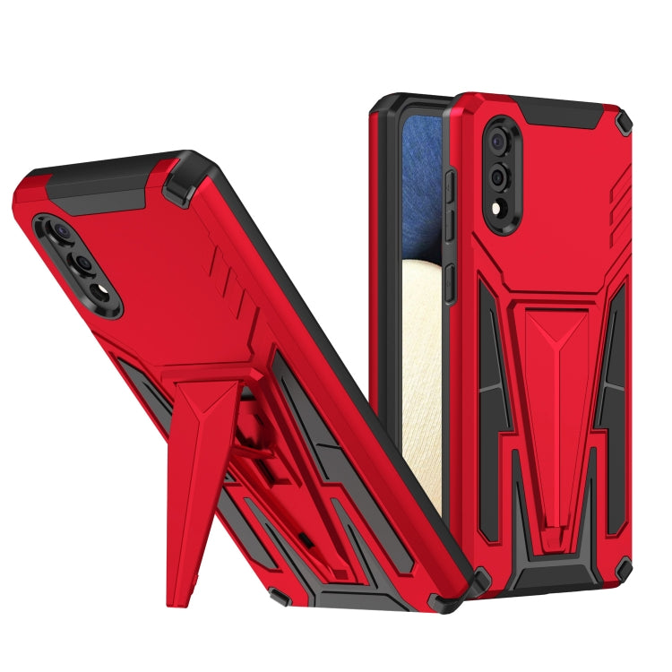 For Samsung Galaxy A03s 164mm Super V Armor PC + TPU Shockproof Case with Invisible Holder