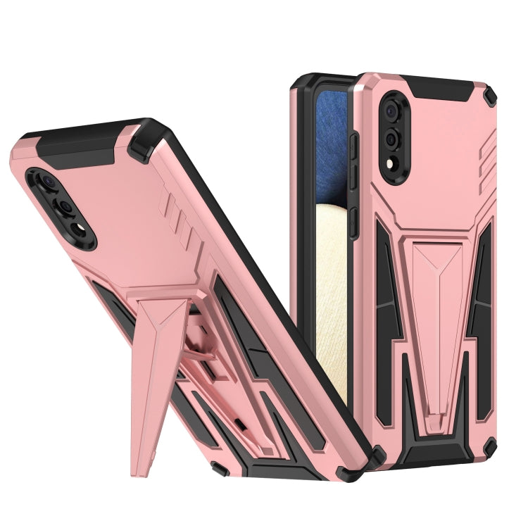 For Samsung Galaxy A03s 164mm Super V Armor PC + TPU Shockproof Case with Invisible Holder
