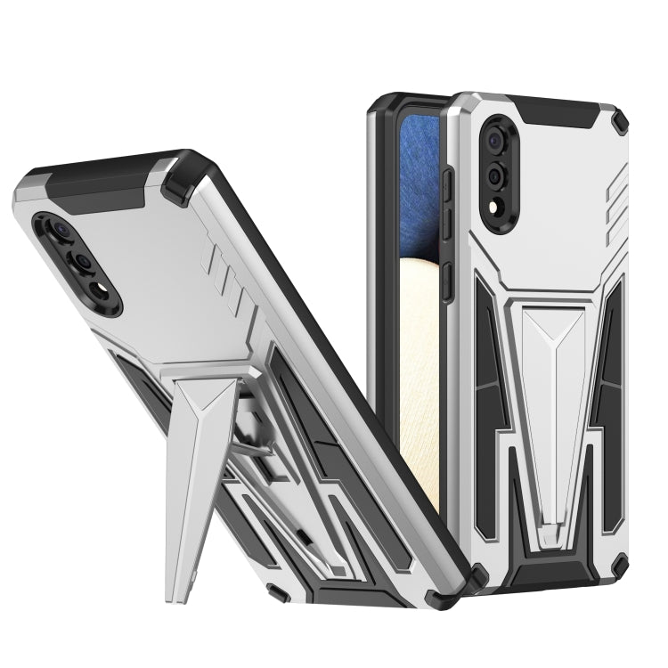 For Samsung Galaxy A03s 164mm Super V Armor PC + TPU Shockproof Case with Invisible Holder