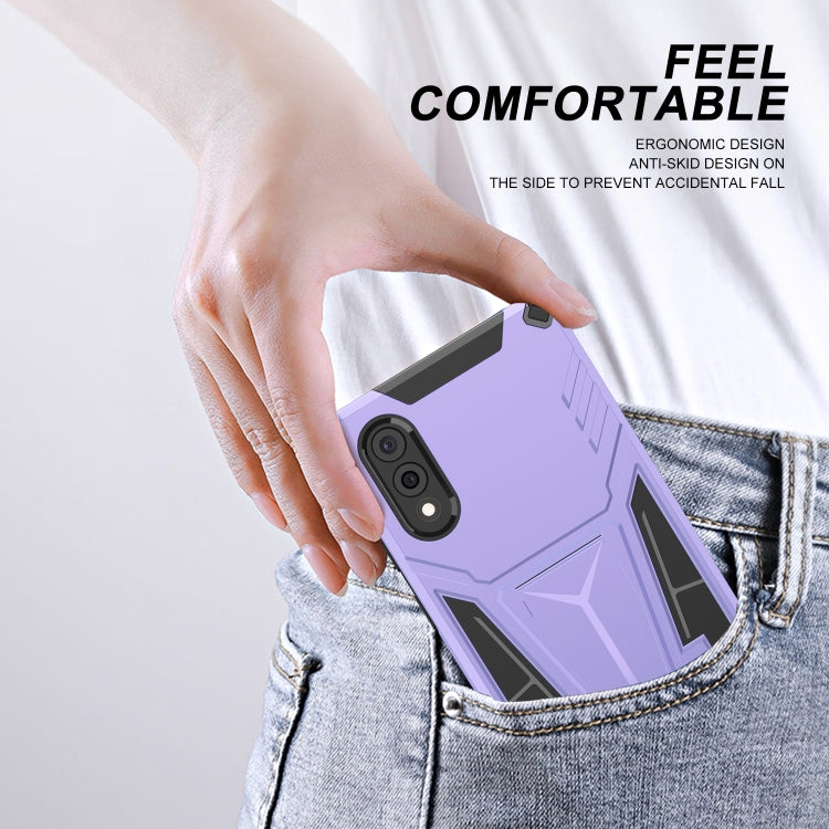 For Samsung Galaxy A03s 164mm Super V Armor PC + TPU Shockproof Case with Invisible Holder