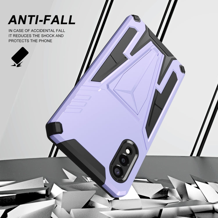 For Samsung Galaxy A03s 164mm Super V Armor PC + TPU Shockproof Case with Invisible Holder