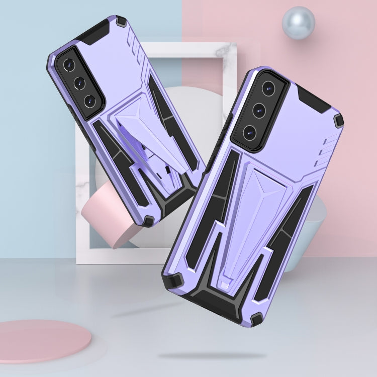 For Samsung Galaxy S22 5G Super V Armor PC + TPU Shockproof Case with Invisible Holder
