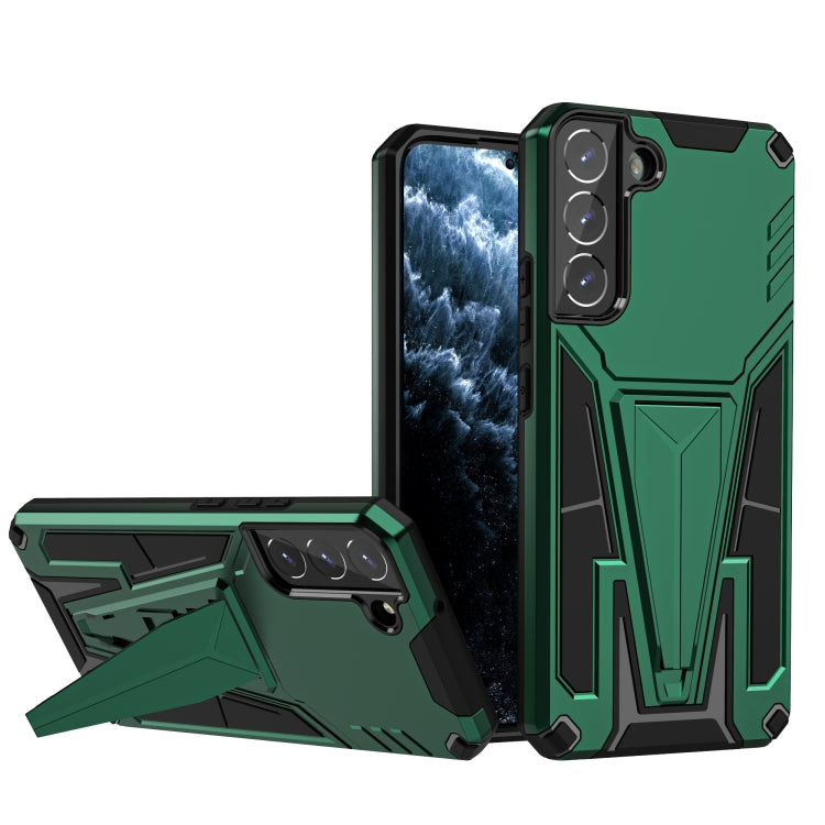 For Samsung Galaxy S22+ 5G Super V Armor PC + TPU Shockproof Case with Invisible Holder
