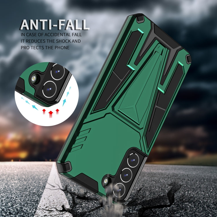 For Samsung Galaxy S22+ 5G Super V Armor PC + TPU Shockproof Case with Invisible Holder