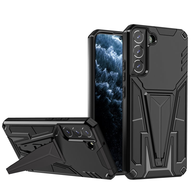 For Samsung Galaxy S22+ 5G Super V Armor PC + TPU Shockproof Case with Invisible Holder