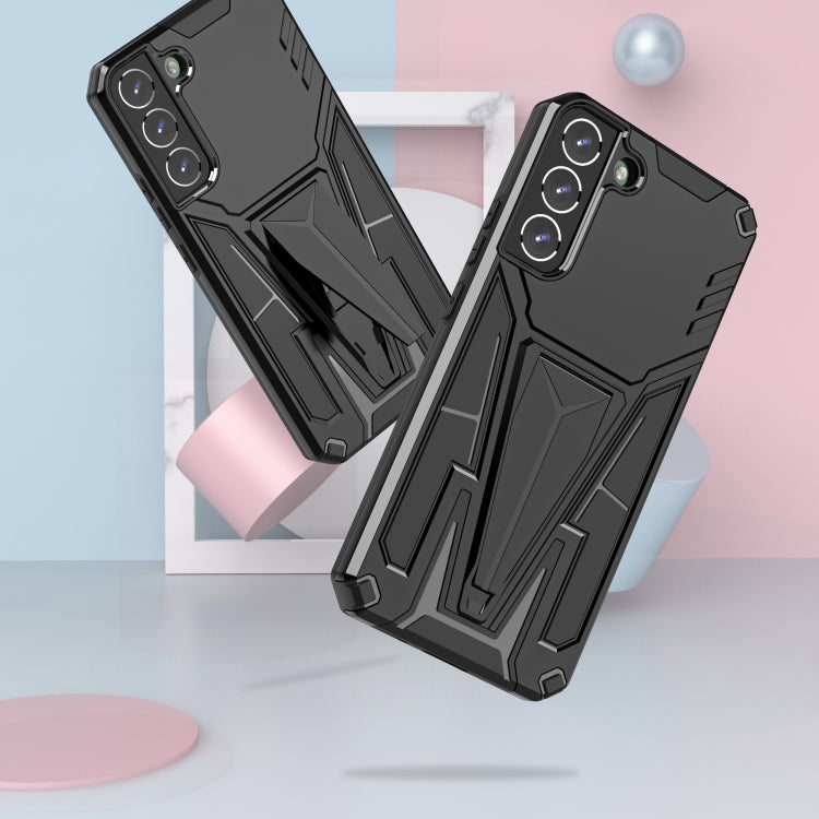 For Samsung Galaxy S22+ 5G Super V Armor PC + TPU Shockproof Case with Invisible Holder