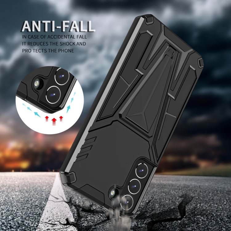 For Samsung Galaxy S22+ 5G Super V Armor PC + TPU Shockproof Case with Invisible Holder