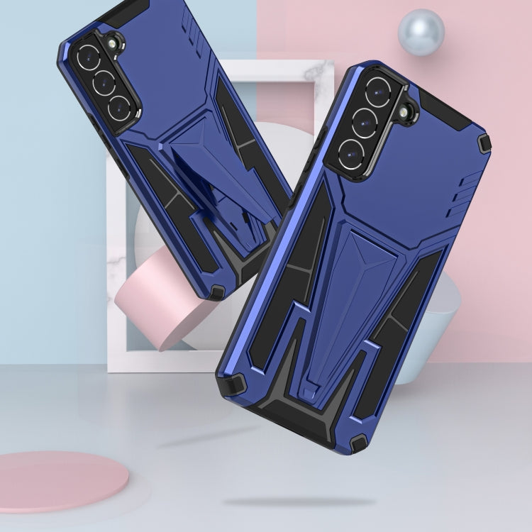 For Samsung Galaxy S22+ 5G Super V Armor PC + TPU Shockproof Case with Invisible Holder