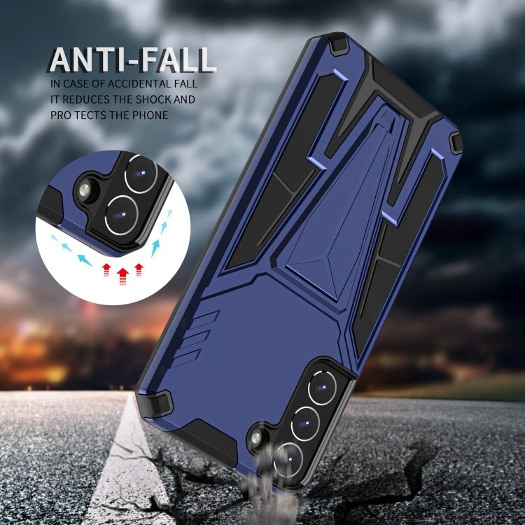 For Samsung Galaxy S22+ 5G Super V Armor PC + TPU Shockproof Case with Invisible Holder
