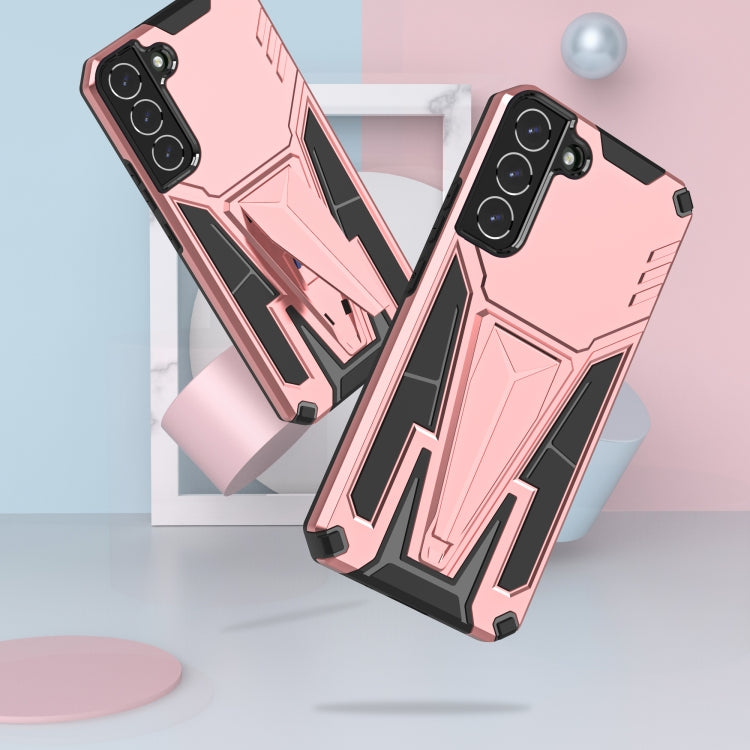 For Samsung Galaxy S22+ 5G Super V Armor PC + TPU Shockproof Case with Invisible Holder