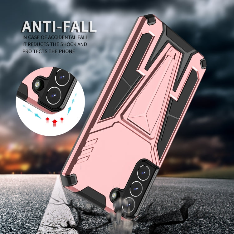 For Samsung Galaxy S22+ 5G Super V Armor PC + TPU Shockproof Case with Invisible Holder