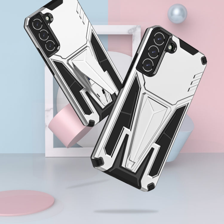 For Samsung Galaxy S22+ 5G Super V Armor PC + TPU Shockproof Case with Invisible Holder