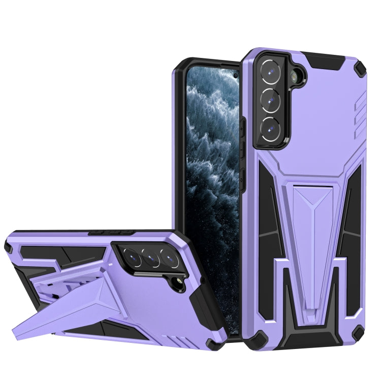 For Samsung Galaxy S22+ 5G Super V Armor PC + TPU Shockproof Case with Invisible Holder
