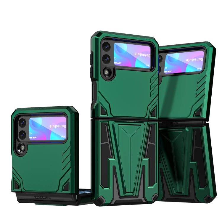For Samsung Galaxy Z Flip3 5G Super V Armor PC + TPU Shockproof Case with Invisible Holder