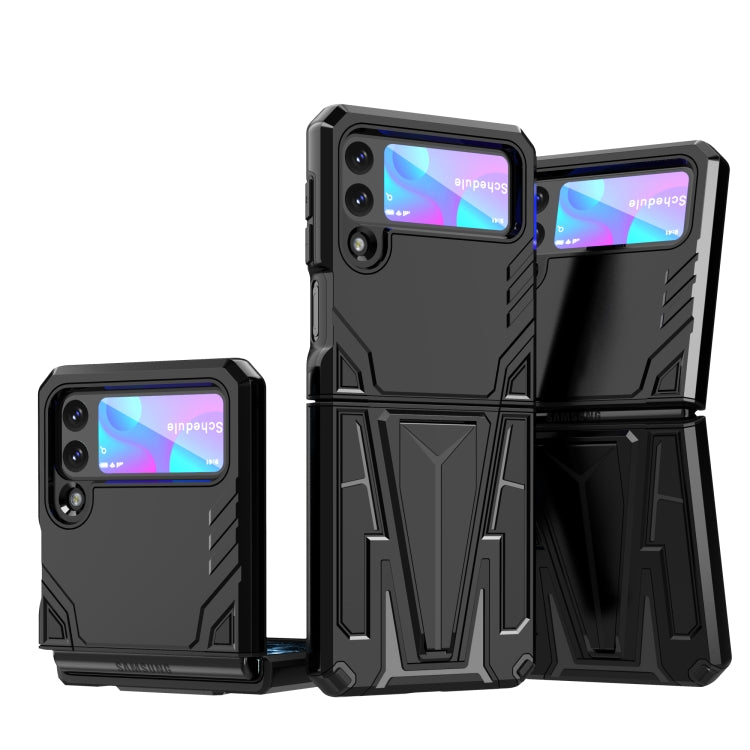 For Samsung Galaxy Z Flip3 5G Super V Armor PC + TPU Shockproof Case with Invisible Holder