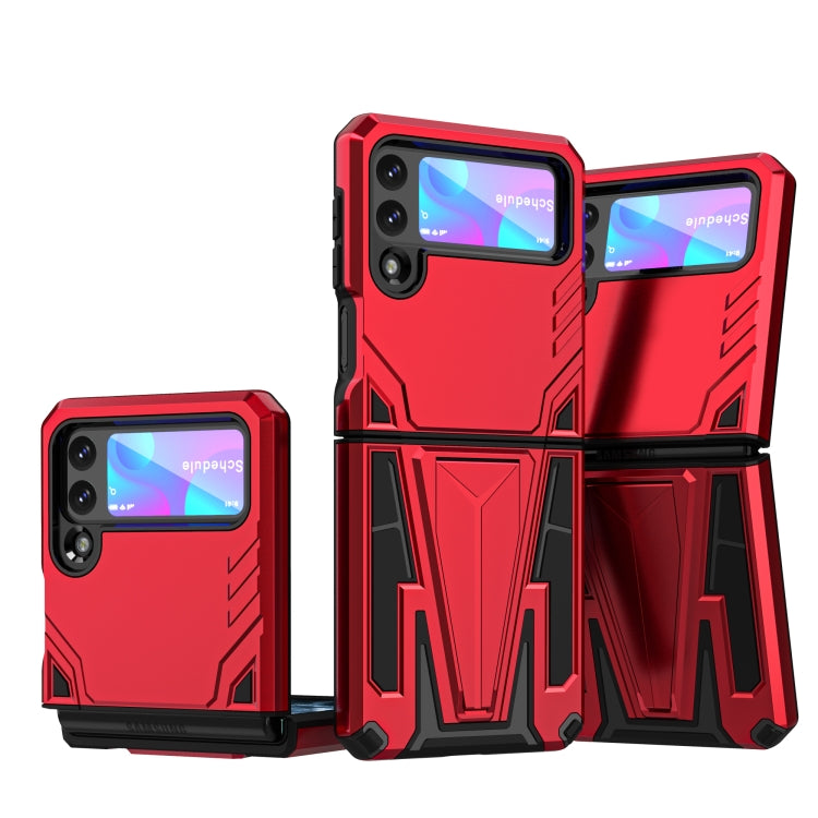 For Samsung Galaxy Z Flip3 5G Super V Armor PC + TPU Shockproof Case with Invisible Holder