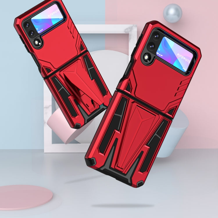 For Samsung Galaxy Z Flip3 5G Super V Armor PC + TPU Shockproof Case with Invisible Holder