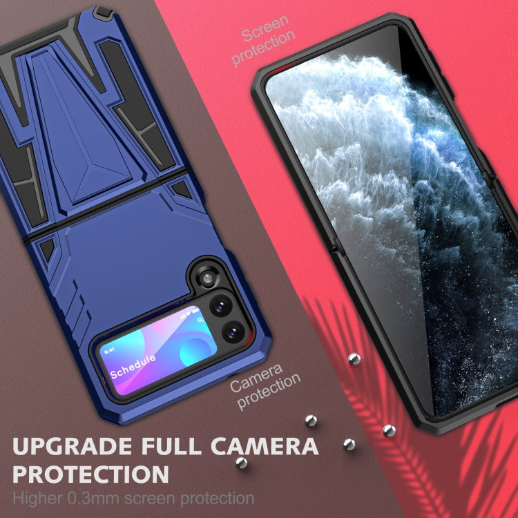 For Samsung Galaxy Z Flip3 5G Super V Armor PC + TPU Shockproof Case with Invisible Holder