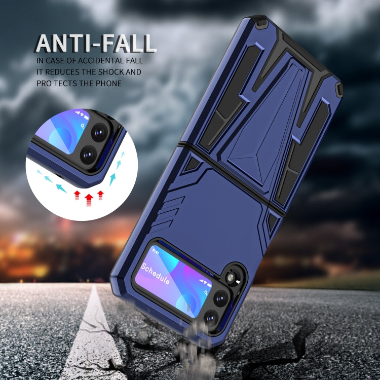 For Samsung Galaxy Z Flip3 5G Super V Armor PC + TPU Shockproof Case with Invisible Holder