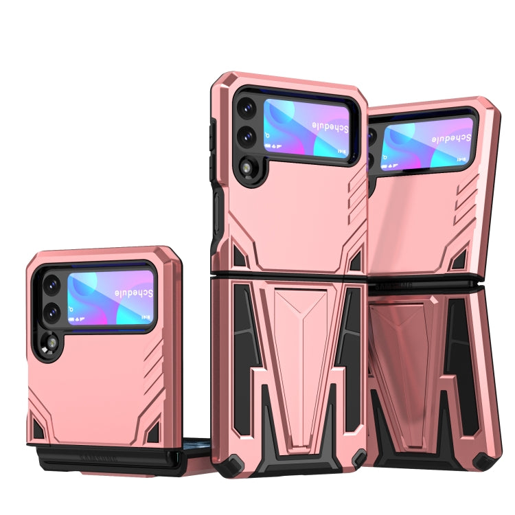 For Samsung Galaxy Z Flip3 5G Super V Armor PC + TPU Shockproof Case with Invisible Holder