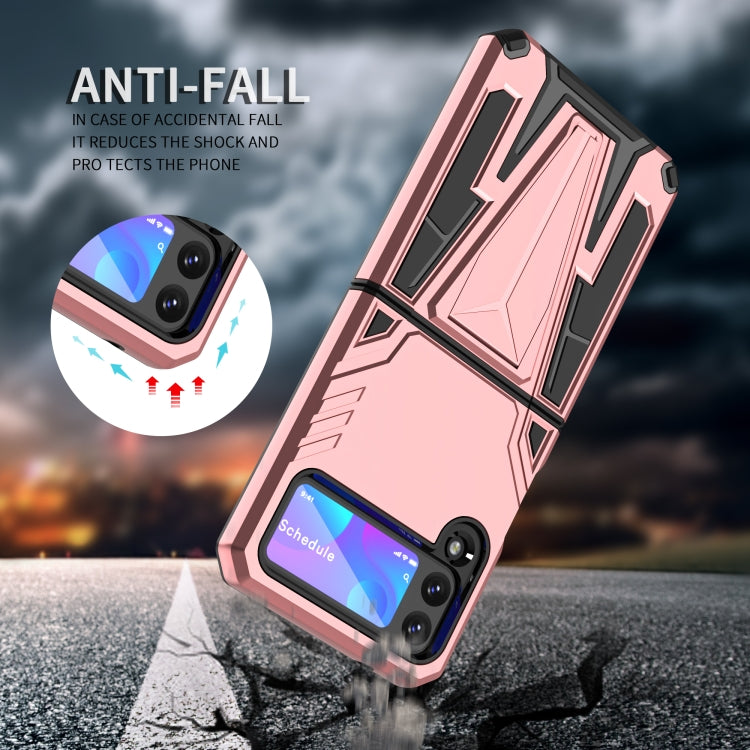 For Samsung Galaxy Z Flip3 5G Super V Armor PC + TPU Shockproof Case with Invisible Holder