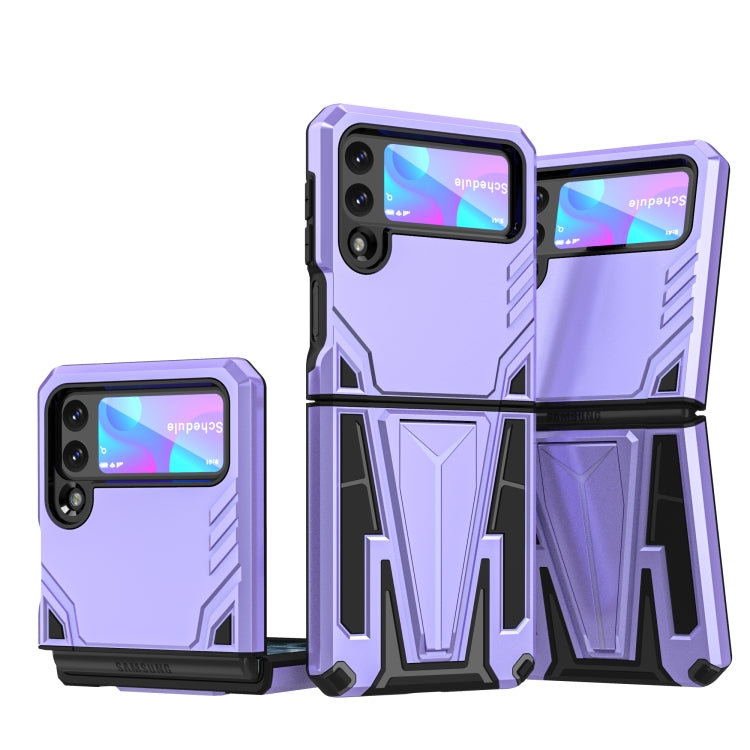 For Samsung Galaxy Z Flip3 5G Super V Armor PC + TPU Shockproof Case with Invisible Holder