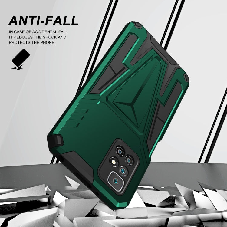 For Xiaomi Redmi 10 Super V Armor PC + TPU Shockproof Case with Invisible Holder