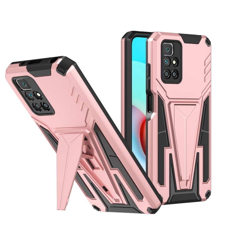 For Xiaomi Redmi 10 Super V Armor PC + TPU Shockproof Case with Invisible Holder